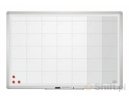 2x3 Planer Officeboard 90x60 cm, miesięczny, ceramiczny